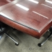 14' Mahogany Boardroom Table, Glass Top & 3 Power-Data Grommets